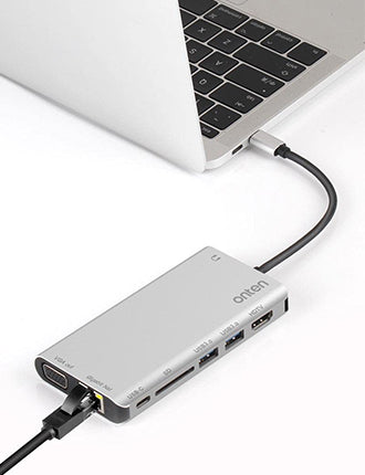 (8 IN 1) Onten OTN-9591B 8 in 1 Multifuntion Type C Hub (8 IN 1) Onten OTN-9591B 8 in 1 Multifuntion Type C Hub